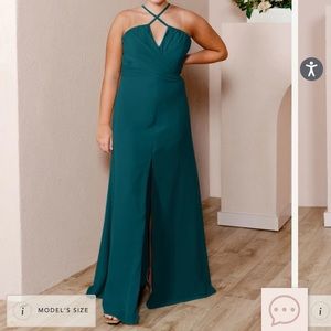 Revelry Nayeli Chiffon Bridesmaid Dress- Jade